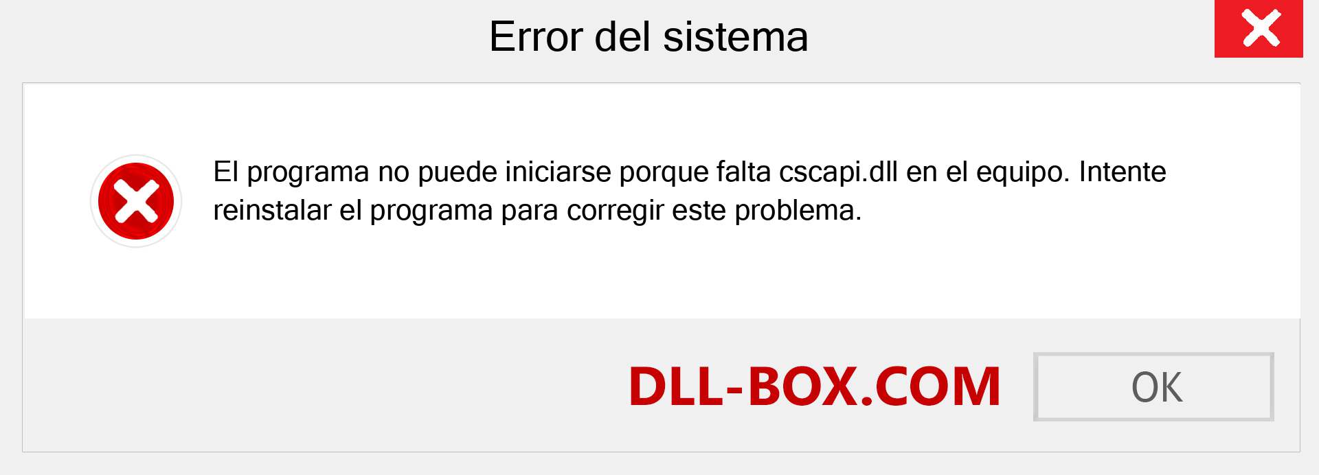 ¿Falta el archivo cscapi.dll ?. Descargar para Windows 7, 8, 10 - Corregir cscapi dll Missing Error en Windows, fotos, imágenes